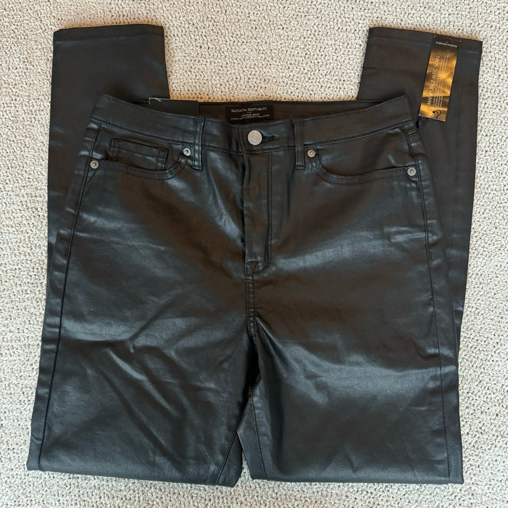 NWT Banana Republic Faux Leather Skinny High-rise Size 8